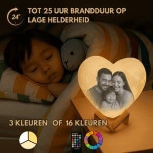Gepersonaliseerde Maanlamp - Hart