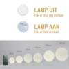 Gepersonaliseerde maanlamp aan en uit